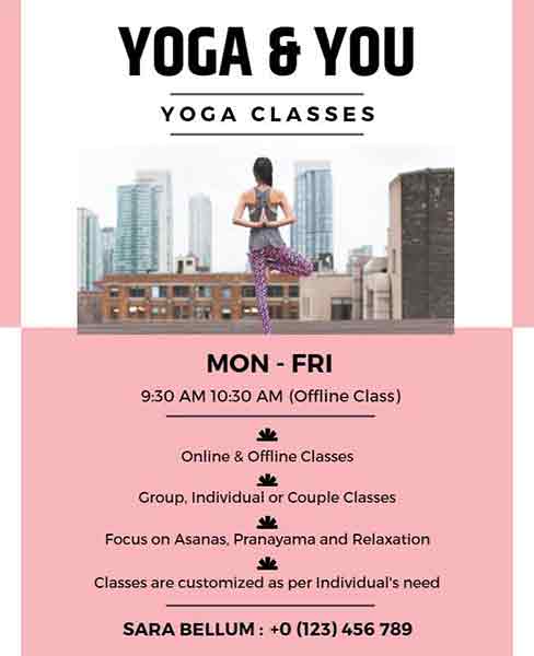 Picture Frame Yoga Flyer Template