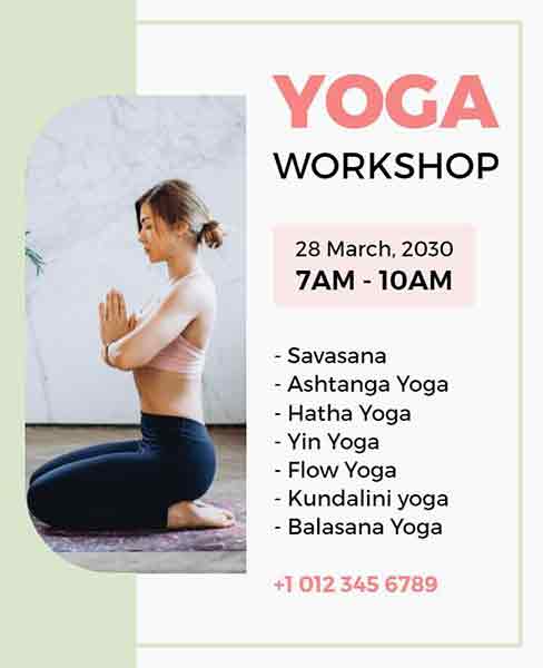Modern Yoga Workshop Flyer Template