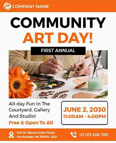 Artistic Community Event Flyer Template