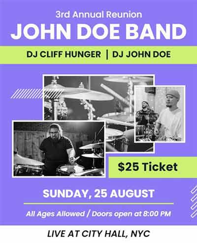 Creative Annual Reunion Band Flyer Template