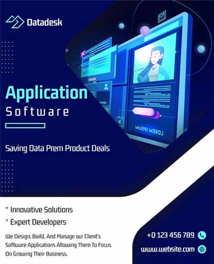 Modern Application Software Flyer Template