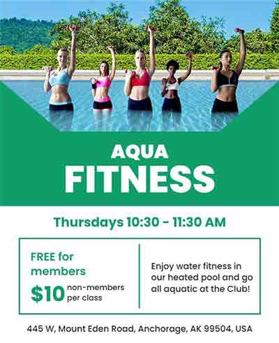 Abstract Aqua Fitness Flyer Template