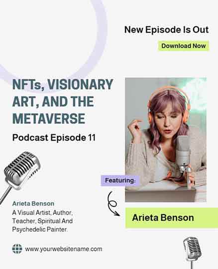 Minimalist Art Podcast Flyer Template