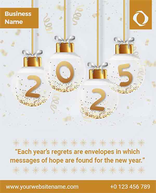 Vintage New Year Flyer Template