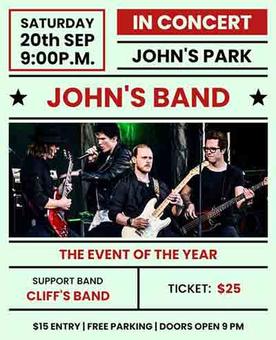 Creative Band Concert Flyer Template