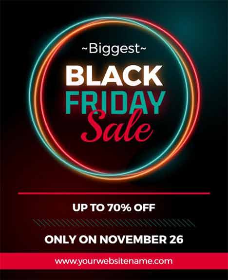 Gradient Biggest Black Friday Sale Flyer Template