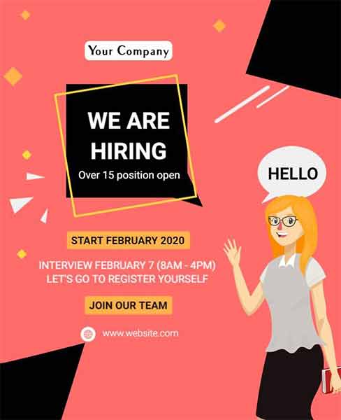 Illustrative Hiring Flyer Template
