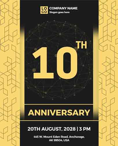 Vintage Company Anniversary Flyer Template