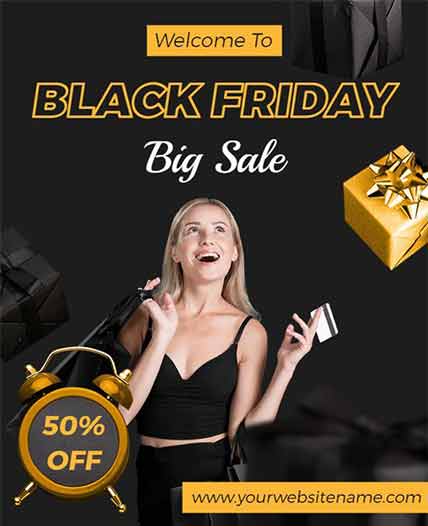 Vintage Black Friday Big Sale Flyer Template
