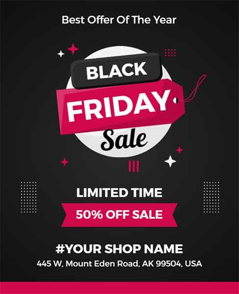 Modern Black Friday Sale Flyer Template