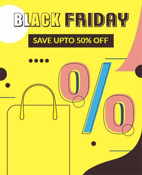 Neon Black Friday Sale Flyer Template