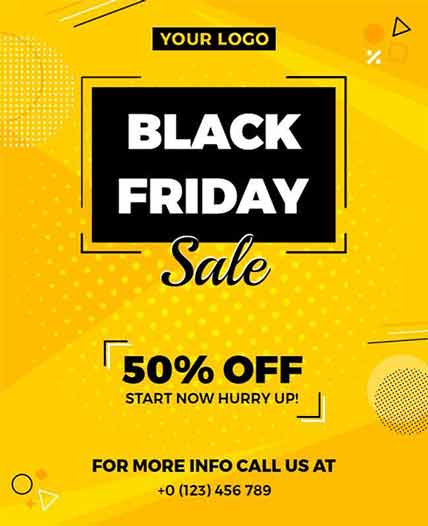 Minimalist Black Friday Sales Flyer Template