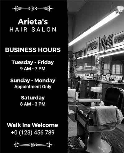 Hair Salon Appointment Flyer Template