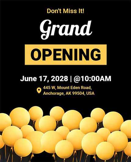 Minimalist Grand Opening Flyer Template