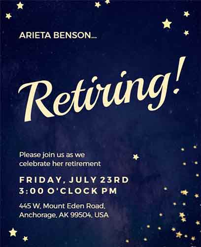 Elegant Retirement Party Flyer Template