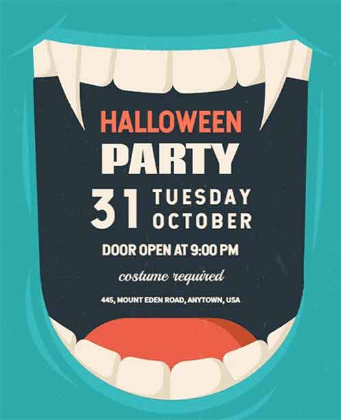 Minimal Halloween Party Flyer Template