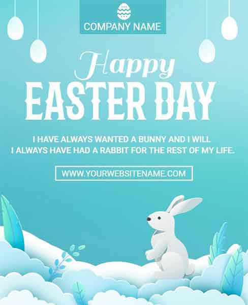 Minimal Happy Easter Flyer Template