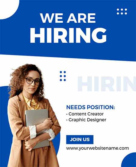 Modern We Are Hiring Flyer Template