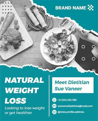Torn Paper Weight Loss Flyer Template