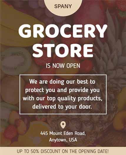 Blurry Grocery Store Flyer Template
