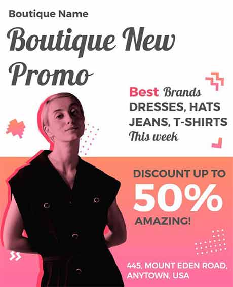 Gradient Boutique New Promo Flyer Template