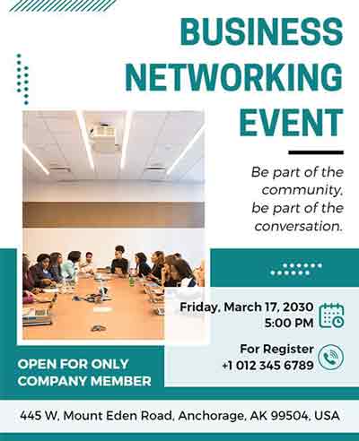 Modern Business Network Event Flyer Template