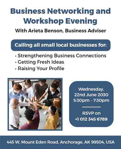 Vector Business Networking and Workshop Evening Flyer Template