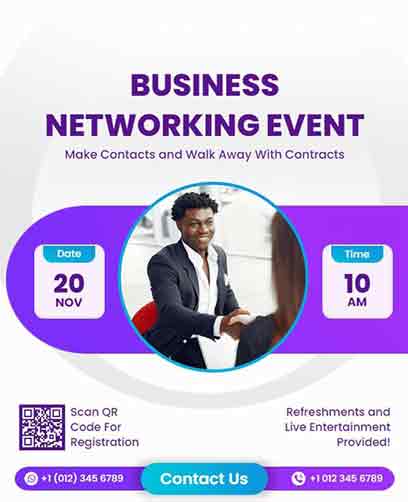 Minimal Business Networking Event Flyer Template