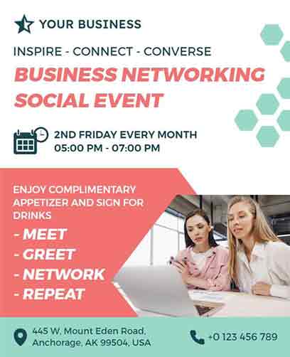 Creative Business Networking Social Event Flyer Template