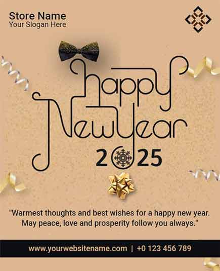 Minimal New Year Flyer Template