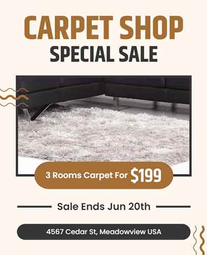 Frame Carpet Shop Special Sale Flyer Template