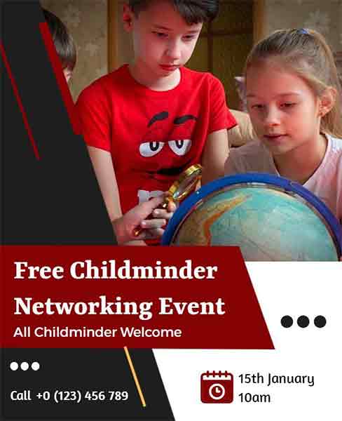Realistic Childminder Networking Event Flyer Template