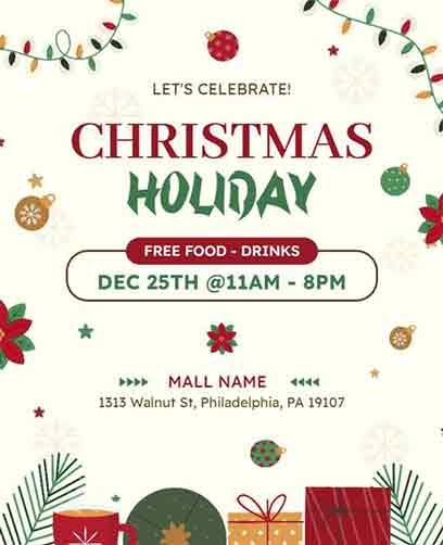 Creative Christmas Holiday Flyer Template