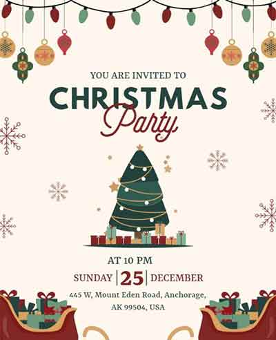 Creative Christmas Party Flyer Template