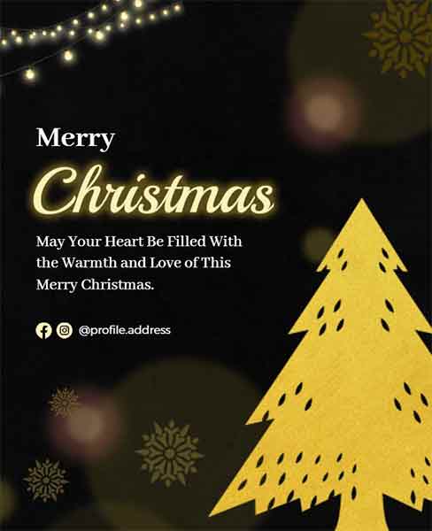 Gradient Merry Christmas Wishes Flyer Template