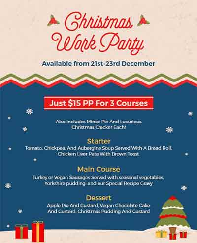 Modern Christmas Work Party Flyer Template