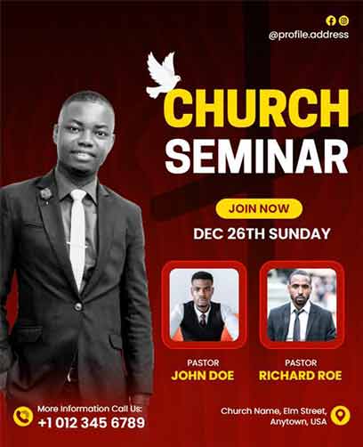 Gradient Church Seminar Flyer Template