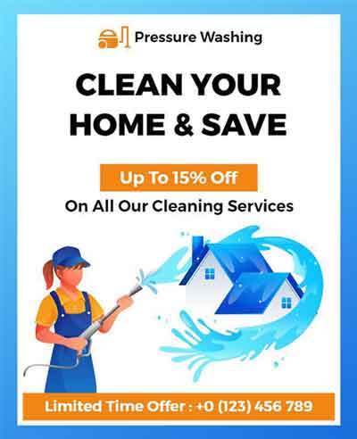 Illustrative Clean Home Pressure Washing Services Flyer Template