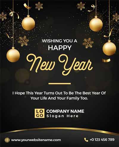 Elegant New Year Flyer Template