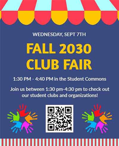 Typography  Club Fair Flyer Template