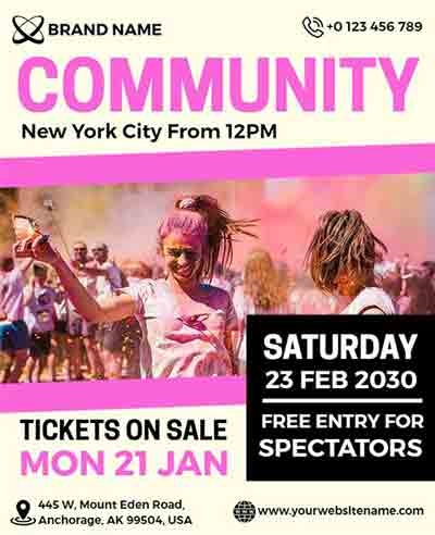 Vector Community Event Flyer Template