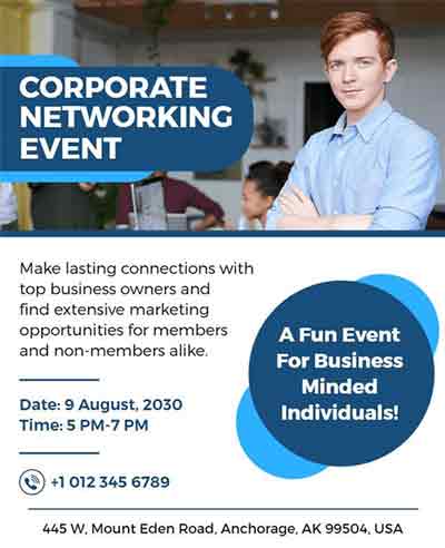 Simple Corporate Networking Event Flyer Template