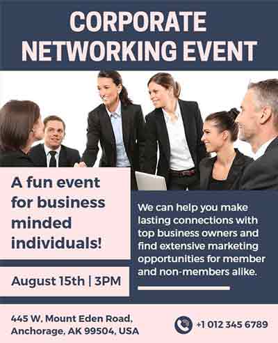 Abstract Corporate Networking Event Flyer Template