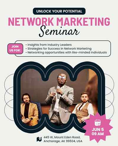 Creative Network Marketing Seminar Flyer Template