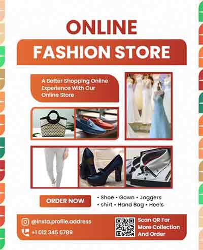 Creative Online Fashion Store Flyer Template