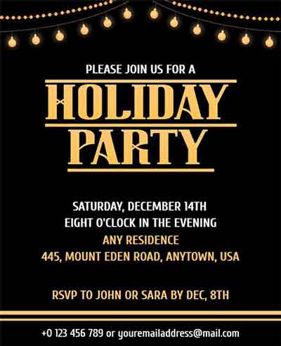Modern Holiday Party Flyer Template