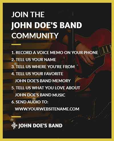 Brown Blurry Join Band Flyer Template