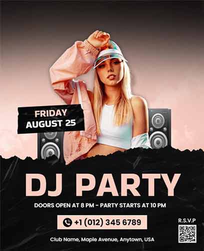 Elegant DJ Party Flyer Template