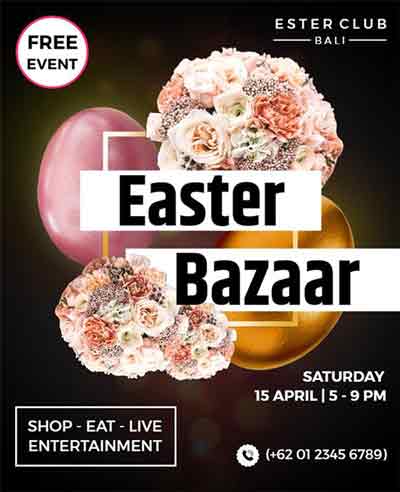 Gradient Easter Bazaar Event Flyer Template
