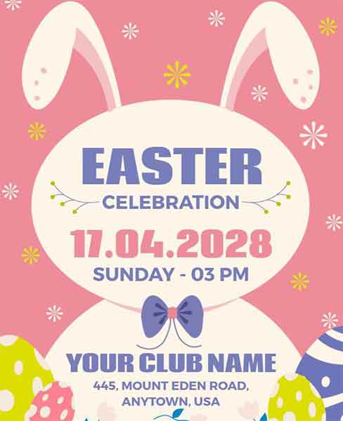 Pastel Easter Celebration Flyer Template